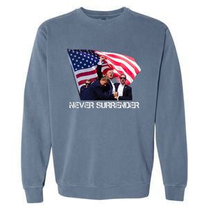 Trump Never Surrender Garment-Dyed Sweatshirt