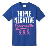 Triple Negative Survivor Breast Cancer Awareness Tnbc Gift Kids T-Shirt