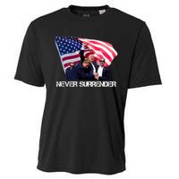 Trump Never Surrender Trump 2024 Cooling Performance Crew T-Shirt