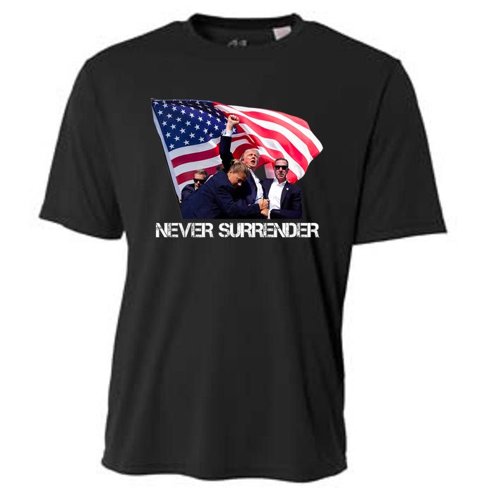 Trump Never Surrender Trump 2024 Cooling Performance Crew T-Shirt