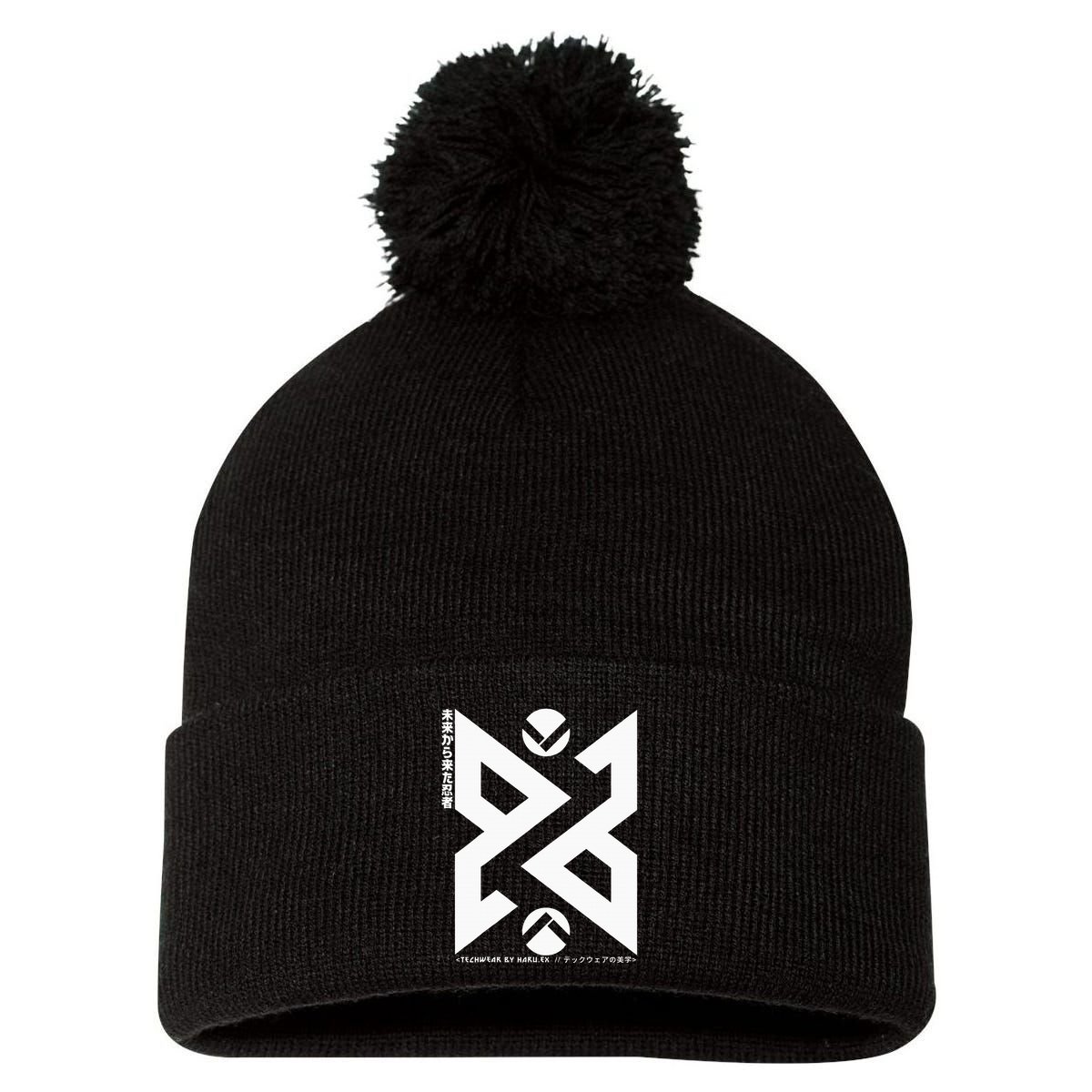 Techwear Ninja Streetwear Techwear Streetwear Pom Pom 12in Knit Beanie
