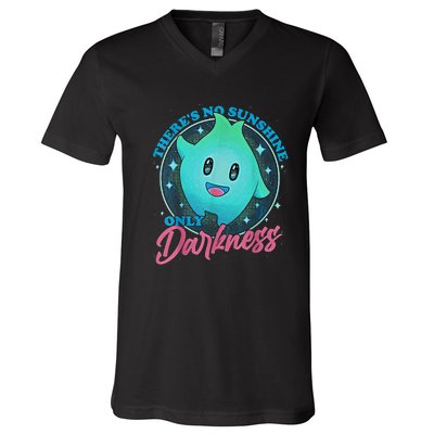 Theres No Sunshine Only Darkness Lumalee Luma Star Cute Game Lover V-Neck T-Shirt