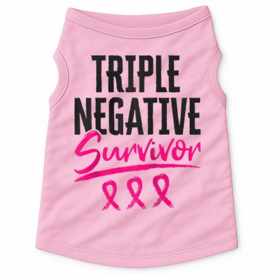 Triple Negative Survivor TNBC Breast Cancer Awareness Doggie Tank