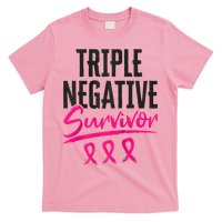 Triple Negative Survivor TNBC Breast Cancer Awareness T-Shirt