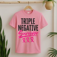 Triple Negative Survivor TNBC Breast Cancer Awareness T-Shirt
