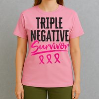 Triple Negative Survivor TNBC Breast Cancer Awareness T-Shirt
