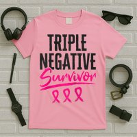 Triple Negative Survivor TNBC Breast Cancer Awareness T-Shirt
