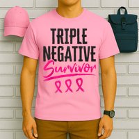 Triple Negative Survivor TNBC Breast Cancer Awareness T-Shirt