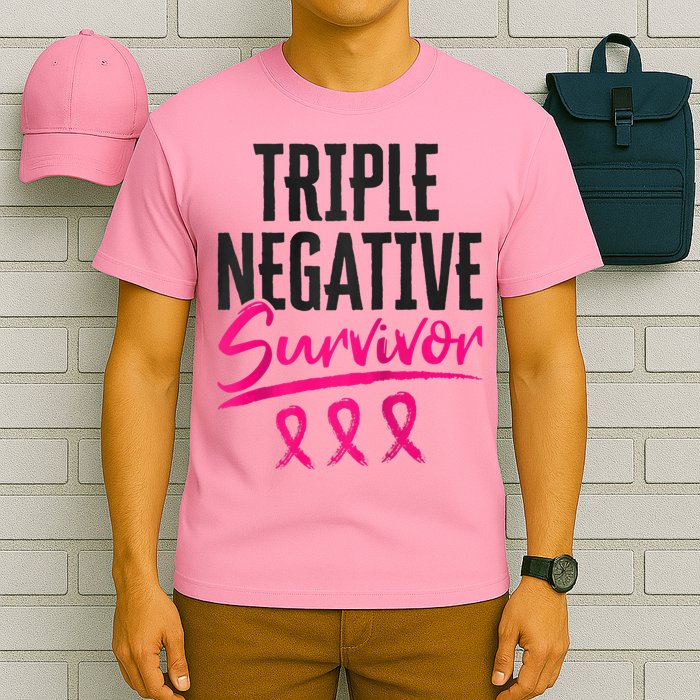 Triple Negative Survivor TNBC Breast Cancer Awareness T-Shirt