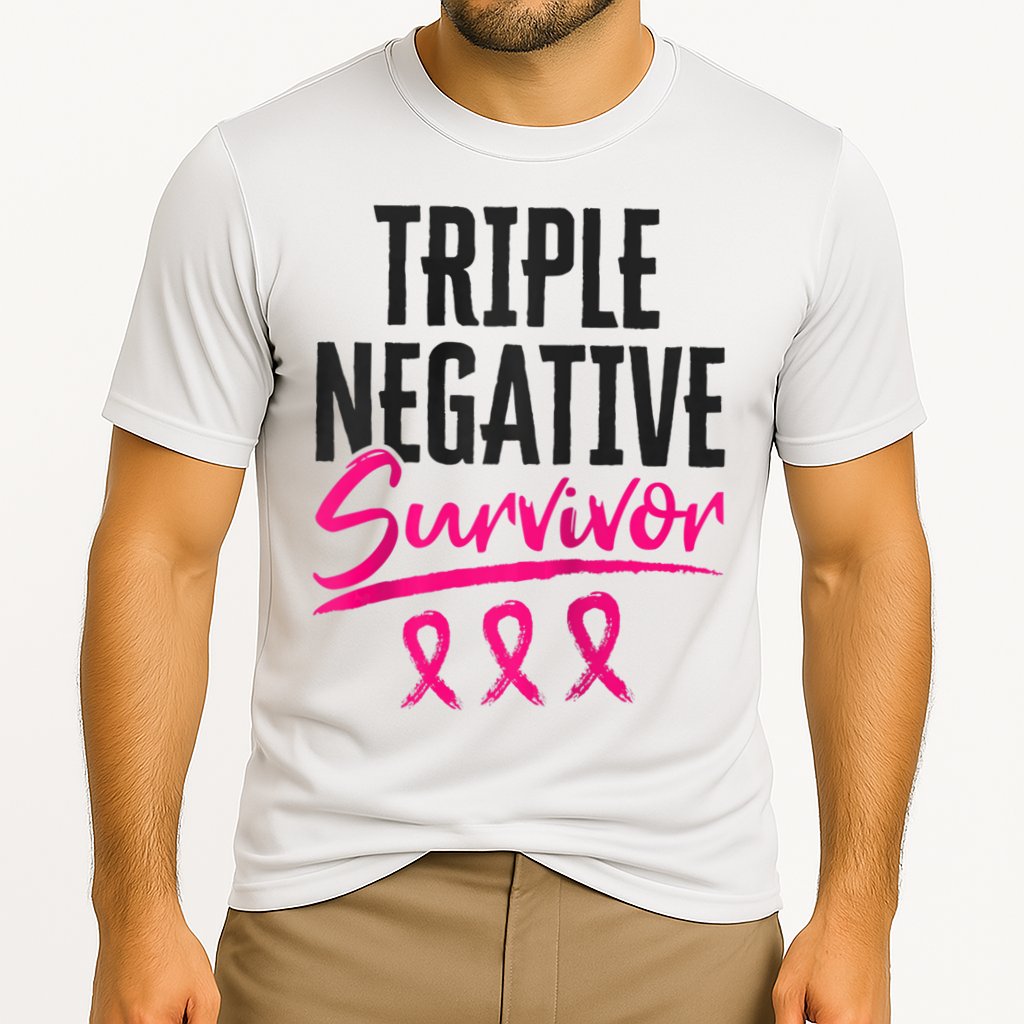 Triple Negative Survivor TNBC Breast Cancer Awareness Cooling Performance Crew T-Shirt