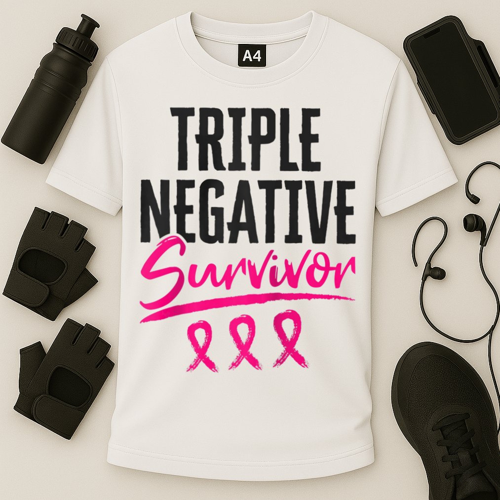 Triple Negative Survivor TNBC Breast Cancer Awareness Cooling Performance Crew T-Shirt