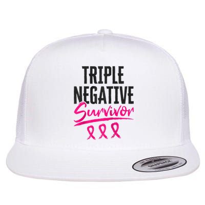 Triple Negative Survivor TNBC Breast Cancer Awareness Flatbill Hat