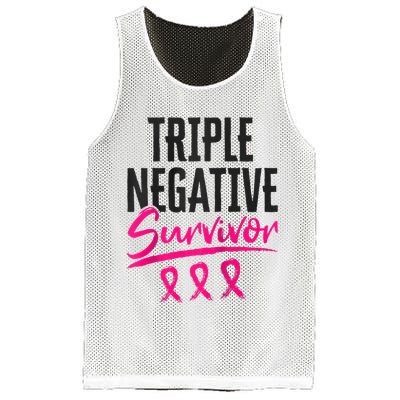 Triple Negative Survivor TNBC Breast Cancer Awareness Mesh Reversible Basketball Jersey Tank