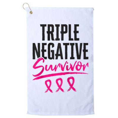 Triple Negative Survivor TNBC Breast Cancer Awareness Golf Towel