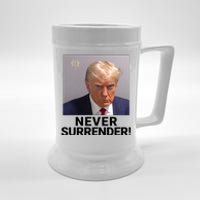 Trump Never Surrender Mugshot Booking Trump Mugshot 2024 Georgia Trump Mugshot Beer Stein