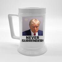 Trump Never Surrender Mugshot Booking Trump Mugshot 2024 Georgia Trump Mugshot Beer Stein