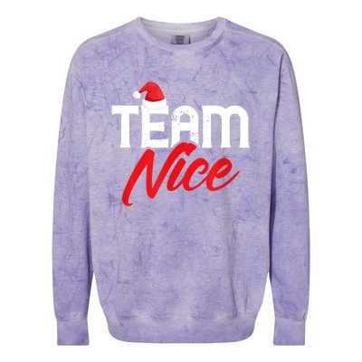 Team Nice Shirt Funny Couple Matching Outfit Team Naughty TShirt Colorblast Crewneck Sweatshirt