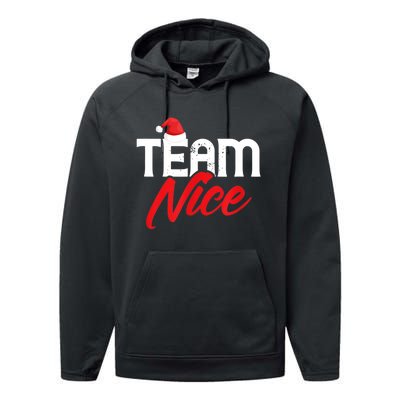 Team Nice Shirt Funny Couple Matching Outfit Team Naughty TShirt Performance Fleece Hoodie