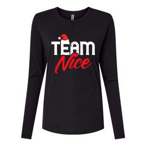 Team Nice Shirt Funny Couple Matching Outfit Team Naughty TShirt Womens Cotton Relaxed Long Sleeve T-Shirt