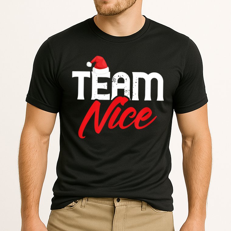 Team Nice Shirt Funny Couple Matching Outfit Team Naughty TShirt Cooling Performance Crew T-Shirt