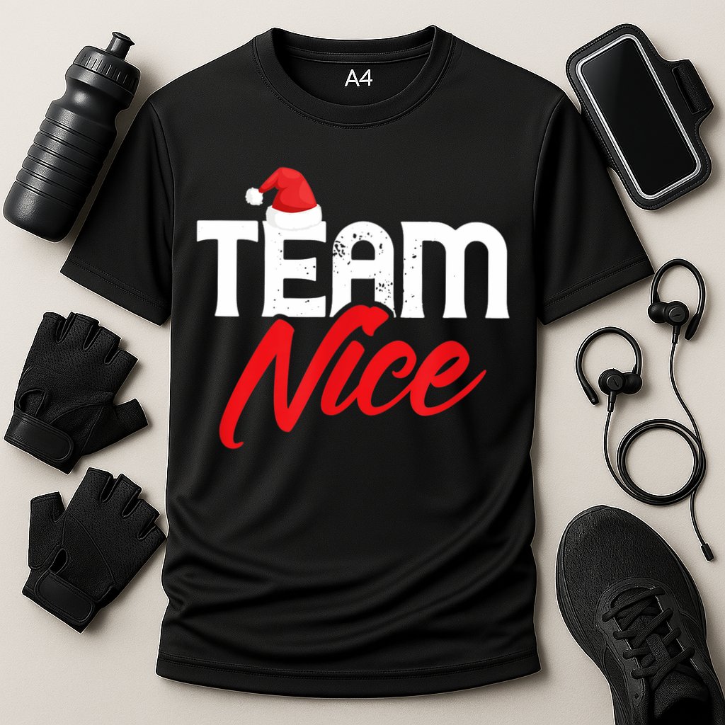 Team Nice Shirt Funny Couple Matching Outfit Team Naughty TShirt Cooling Performance Crew T-Shirt