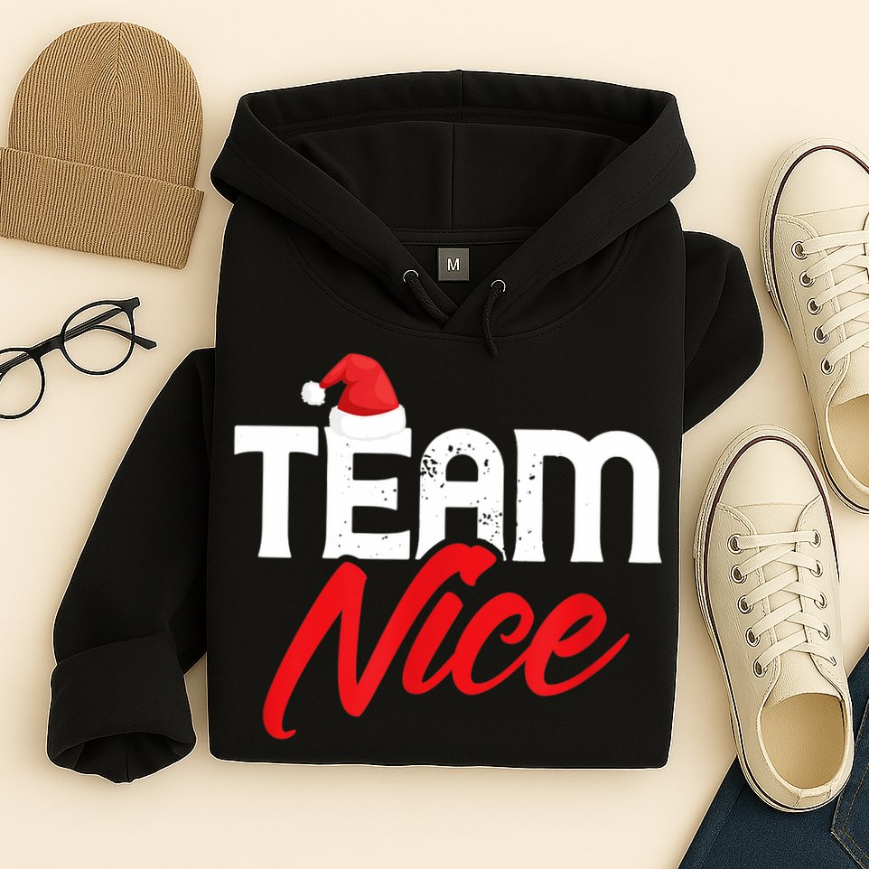 Team Nice Shirt Funny Couple Matching Outfit Team Naughty TShirt Hoodie