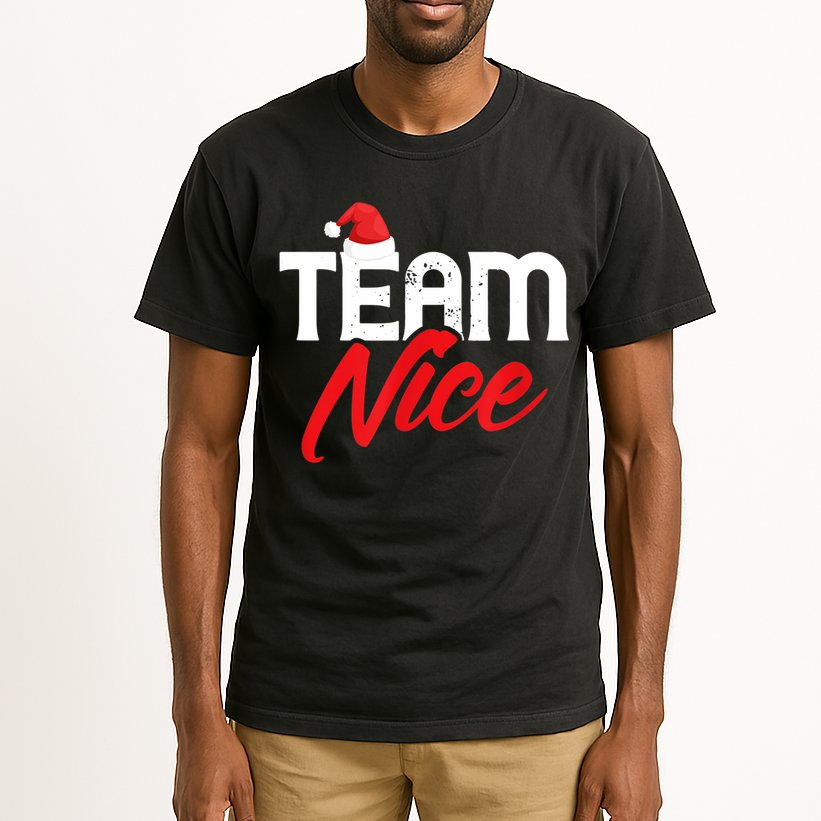 Team Nice Shirt Funny Couple Matching Outfit Team Naughty TShirt Tall T-Shirt