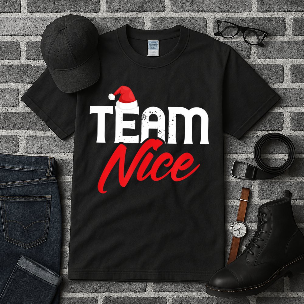 Team Nice Shirt Funny Couple Matching Outfit Team Naughty TShirt Tall T-Shirt