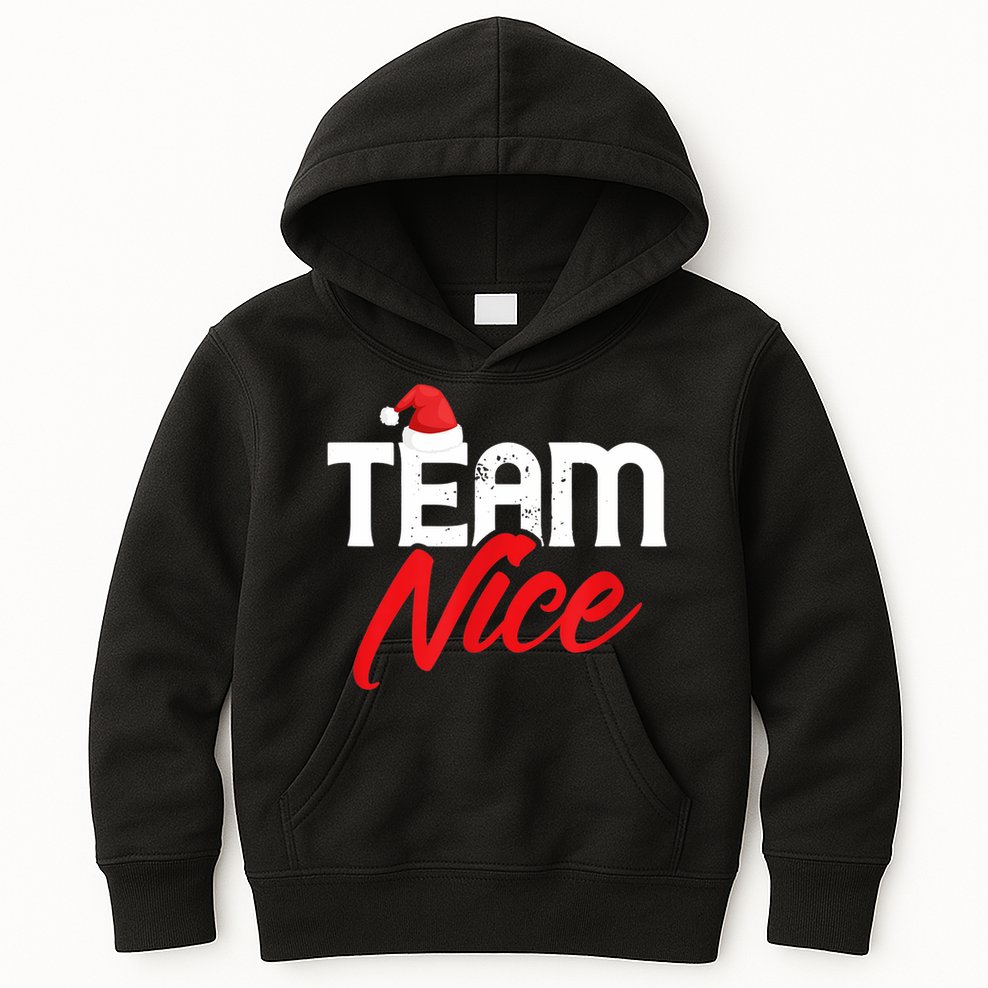 Team Nice Shirt Funny Couple Matching Outfit Team Naughty TShirt Kids Hoodie