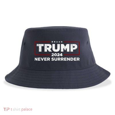 Trump Never Surrender 2024 Sustainable Bucket Hat