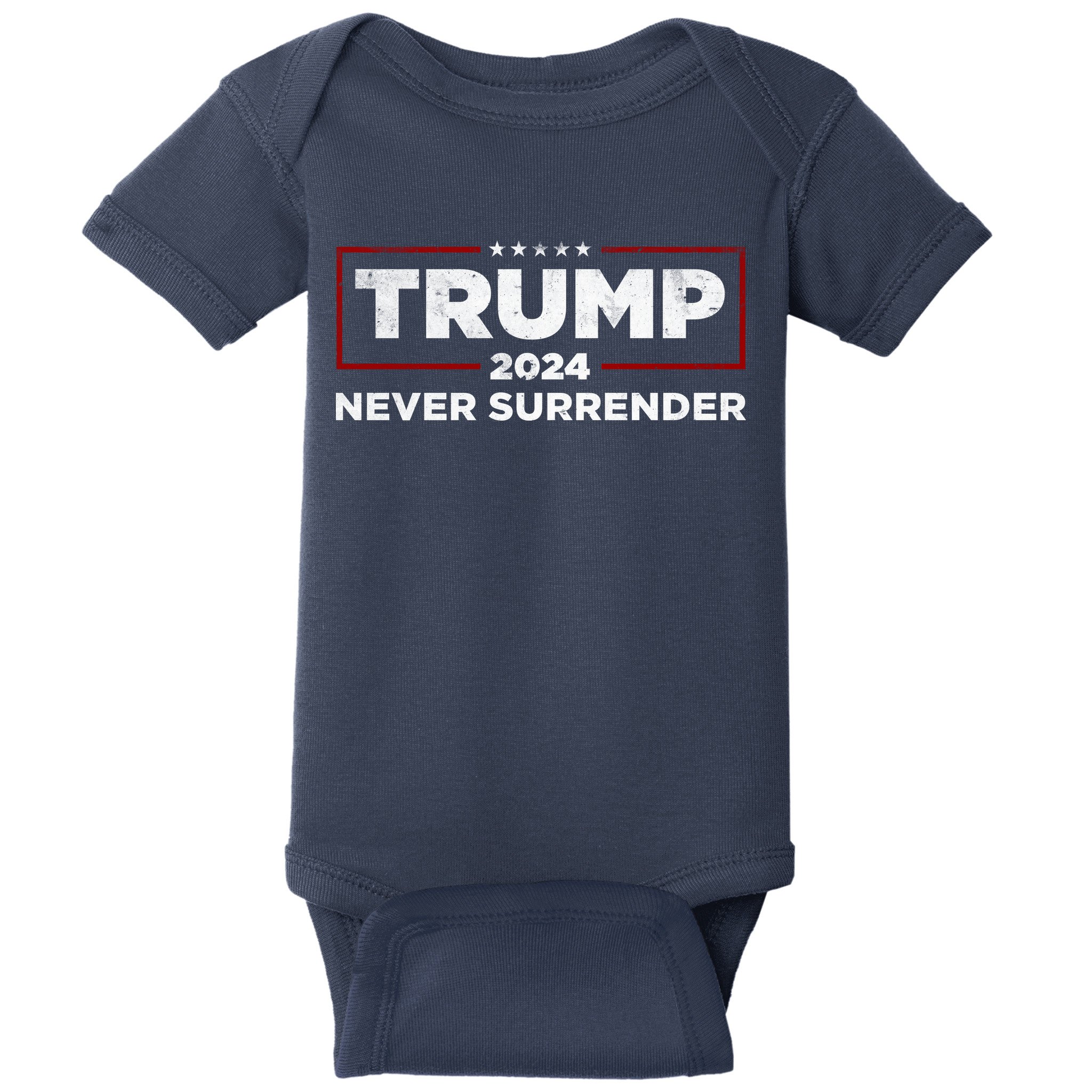 Trump Never Surrender 2024 Baby Bodysuit