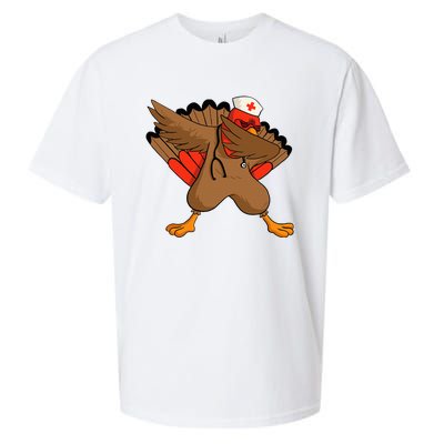 Turkey Nurse Stethoscope Thanksgiving Nurse Turkey Sueded Cloud Jersey T-Shirt