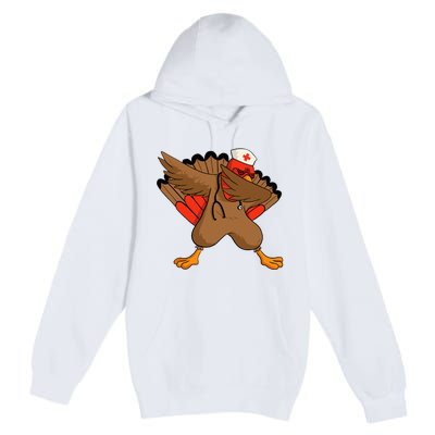 Turkey Nurse Stethoscope Thanksgiving Nurse Turkey Premium Pullover Hoodie