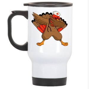 Turkey Nurse Stethoscope Thanksgiving Nurse Turkey Stainless Steel Travel Mug