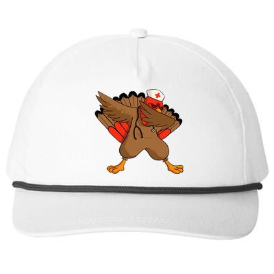 Turkey Nurse Stethoscope Thanksgiving Nurse Turkey Snapback Five-Panel Rope Hat