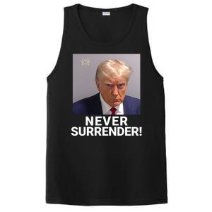 Trump Never Surrender Mugshot Booking Georgia Trump Mugshot Trump Mugshot 2024 PosiCharge Competitor Tank