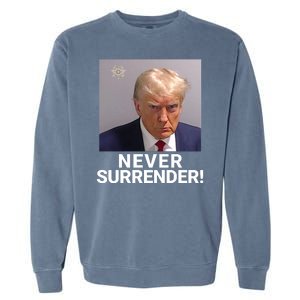 Trump Never Surrender Mugshot Booking Georgia Trump Mugshot Trump Mugshot 2024 Garment-Dyed Sweatshirt