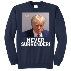 Trump Never Surrender Mugshot Booking Georgia Trump Mugshot Trump Mugshot 2024 Sweatshirt