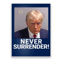 Trump Never Surrender Mugshot Booking Georgia Trump Mugshot Trump Mugshot 2024 Poster