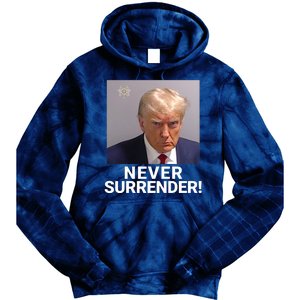 Trump Never Surrender Mugshot Booking Georgia Trump Mugshot Trump Mugshot 2024 Tie Dye Hoodie