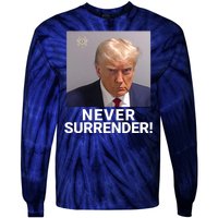 Trump Never Surrender Mugshot Booking Georgia Trump Mugshot Trump Mugshot 2024 Tie-Dye Long Sleeve Shirt