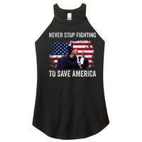 Trump Never Stop Fighting To Save America Vote Trump Women's Perfect Tri Rocker Tank