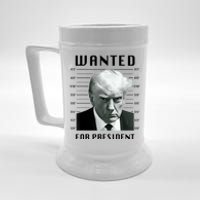 Trump Never Surrender Donald Trump Mugshot 2024 Beer Stein