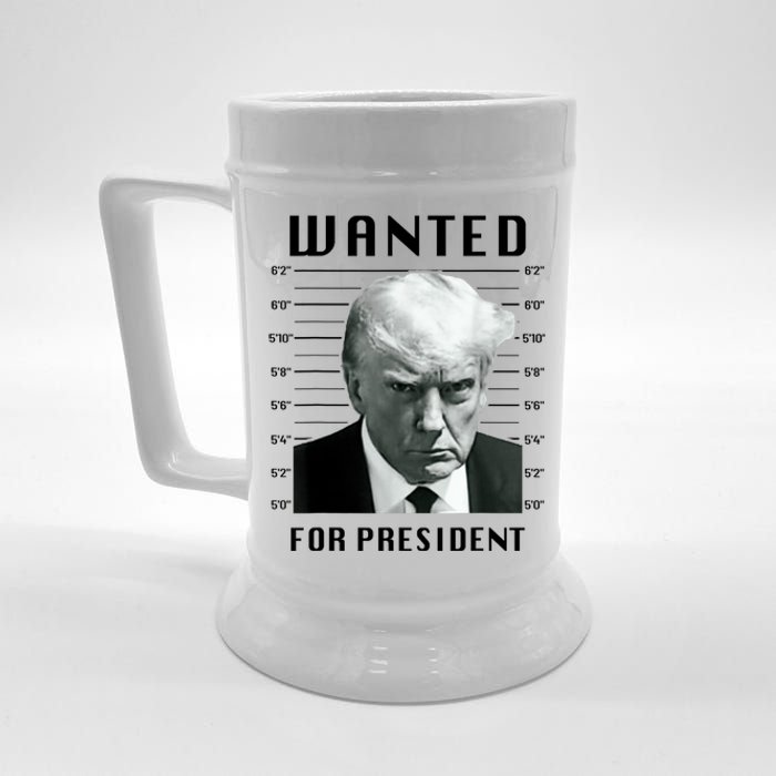 Trump Never Surrender Donald Trump Mugshot 2024 Beer Stein