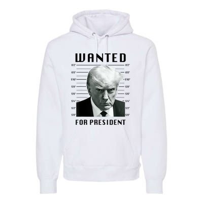 Trump Never Surrender Donald Trump Mugshot 2024 Premium Hoodie