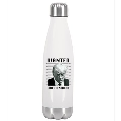 Trump Never Surrender Donald Trump Mugshot 2024 Stainless Steel Insulated Water Bottle