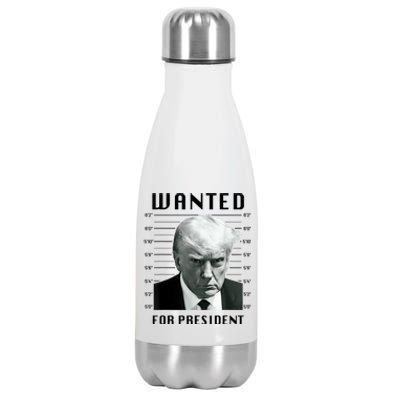 Trump Never Surrender Donald Trump Mugshot 2024 Stainless Steel Insulated Water Bottle