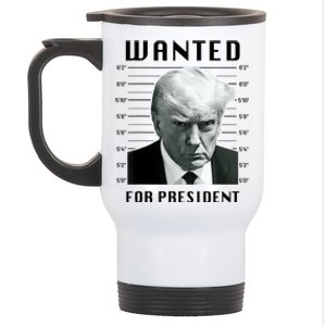 Trump Never Surrender Donald Trump Mugshot 2024 Stainless Steel Travel Mug