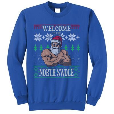 The North Swole Santa Claus Christmas Gym Pun Gift Sweatshirt