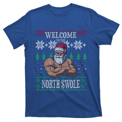 The North Swole Santa Claus Christmas Gym Pun Gift T-Shirt